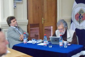 Patricio Felmer y Jorge Soto, académicos de la Universidad de Chile, participaron del coloquio internacional 