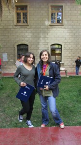 Daniela Contreras (UTFSM) y María Alicia Venegas (IMA PUCV) fueron las ganadoras del concurso de posters de la XLI SM 